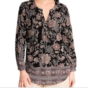 Lucky Brand Floral Tunic Top Size XS
